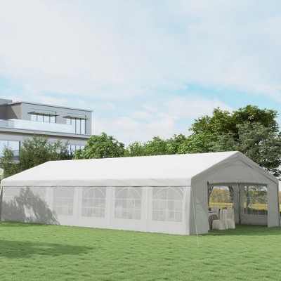 Outsunny 40' x 20' White Steel Frame Party Tent