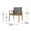 Christopher Knight Home 2pc Bryan Wicker and Acacia Wood Outdoor Club Chairs Gray/Teak - 3 of 4
