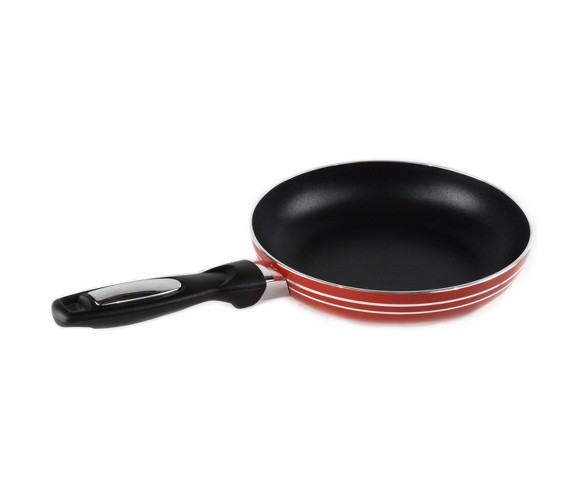 Gourmet Chef 8 Inch Non Stick Fry Pan with Induction Base - Red