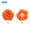 Unique Bargains Artificial Rhinestone Chiffon Flower Heads 20 Pcs Yellow - 3 of 4