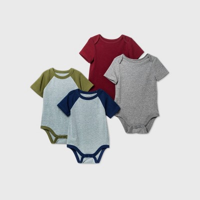 Baby Boys' 4pk Short Sleeve Bodysuit 