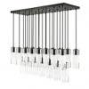 Alton 54" Modern Linear Chandelier - 23 Lights, Dimmable, Damp Rated, Steel Construction - 2 of 4