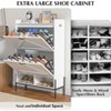 Coolmee Shoe Storage Cabinet for Entryway, Shoe Organizer with 2 Flip Drawers, Freestanding Narrow Shoe Racks Cabinet Organizer for Entryway - 3 of 4