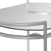 Kate and Laurel Vasseur Oval Metal Bar Cart, 19x15x30, Silver - 4 of 4