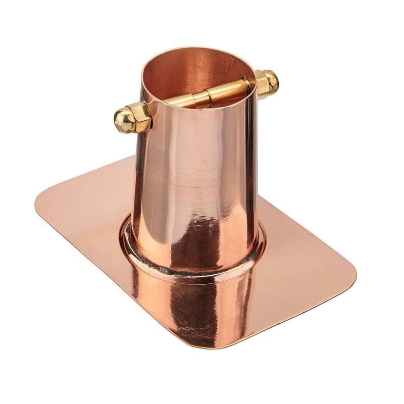 Rain Chain Gutter Pure Copper Clip Funnel with Adaptor Installation Kit - Good Directions, 5 of 7