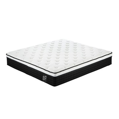 Dolonm 12 Inch Hybrid Mattress, Individual Pocket Spring, Memory Foam, Cool Knitted Cover, CertiPUR-US, Black