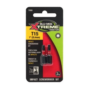 Blu-Mol Xtreme Torx 15 X 1 in. L Screwdriver Bit S2 Tool Steel 2 pc - 1 of 2