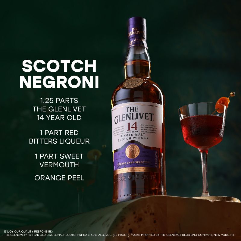 The Glenlivet 14yr Single Malt Scotch Whisky - 750ml Bottle, 3 of 9
