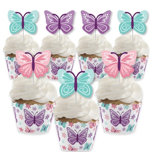 Butterfly cupcake toppers // DIY - Pure Sweet Joy