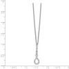 Black Bow Jewelry Twisted Diamond Pendant Adjustable Necklace in Rhodium Plated Silver - 2 of 4