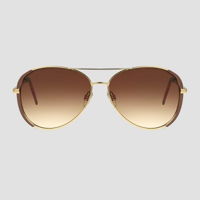 Women's Aviator Sunglasses - A New Day™ Gold