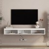 68.9'' Floating TV Stand with LED Lights & Power Outlet, Wall Mounted Media Console for Living Room-3irtyhousy - 3 of 4