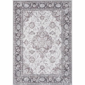 Vintage Floral Area Rugs — Machine Washable, Non-Slip Low Pile Carpet for Living Room & Bedroom - 1 of 1