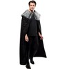 Rubies Adult Black Full Length Cape with Faux Fur Collar - 2 of 4