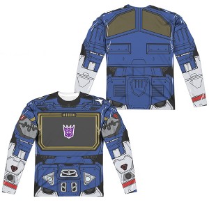 Men's Transformers Soundwave Costume (Front Back Print) Long Sleeve Costume T-Shirt - 1 of 4