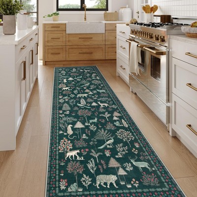 Lahome Machine Washable Animal Jungle Floor Non Slip Soft Rug for Living Room, Bedroom, or Dorm