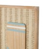 Olivia & May Set of 2 Wood Paddle Wall Decors with Blue and White Striped and Woven Paper Backing Cream: Modern Nautical Art, MDF Frame - 4 of 4