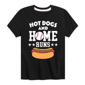 Boys' - Instant Message - Hot Dogs And Home Runs Short Sleeve Graphic T-Shirt - 1 of 4