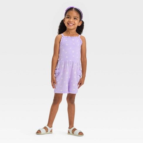 Girls' Short Sleeve Romper - Cat & Jack™ Yellow : Target