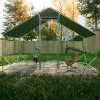 LAOTIES Large Metal Chicken Coop,Walk In Poultry Run With Waterproof Cover,Galvanized Steel Hen Cage For Outdoor Use - 2 of 4