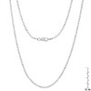 Steeltime unisex sterling silver 24" cuban link chain necklace. Color Options: Silver, Gold - 3 of 3