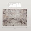 Modern Abstract Area Rug, Machine Washable Non-Slip Floor Carpet for Living Room, Bedroom, Dining Room, Mixed Brown - 4 of 4