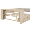 NicBex Full Size Daybed Modern Wooden Bed Frame with 2 Drawers, 5 Shelves, Upholstered Headboard and Ports for Bedroom, No Box Spring Required - 4 of 4
