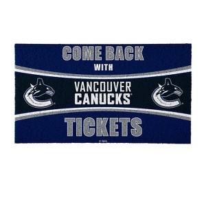 Evergreen Come Back with Tickets Vancouver Canucks 28" x 16" Woven PVC Indoor Outdoor Doormat - 1 of 4
