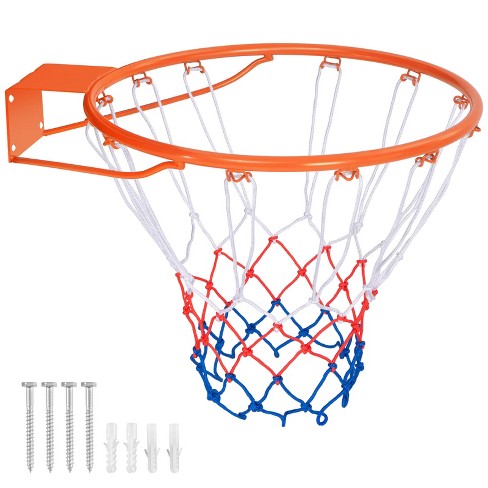 Costway 15 Basketball Rim Wall Door Mounted Basketball Hoop With All Weather Net Target