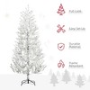 7 Foot Snow Flocked Artificial Christmas Tree with 240 Fir Realistic Branches, Auto Open - 4 of 4