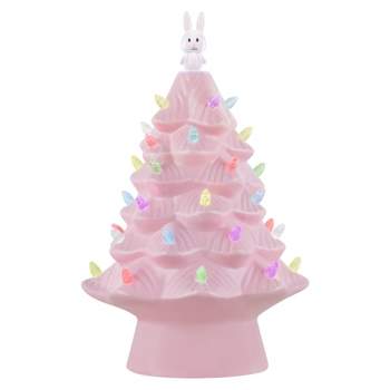 Mr. Cottontail Nostalgic 13" Ceramic LED Easter Bunny Tree