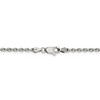 Black Bow Jewelry 2.5mm, 14k White Gold, Diamond Cut Solid Cable Chain Necklace - 4 of 4