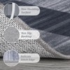 2x6 Washable Runner Rug ¨C Non-Slip Hallway Carpet with Grey Circle Design, Machine Washable Geometric Entryway Rug for Kitchen, Living Room & Bedroom - 4 of 4
