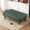 NicBex Modern 48.15" Rectangle Ottomans Leather Footstools with Wood Frame for Bedroom and Living Room - 2 of 4