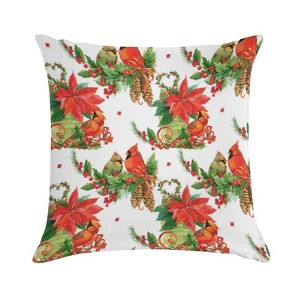 Christmas Bird Pillow Covers 18x18 Decorative Throw Pillows Soft Square Cushion Covers for Couch Sofa Bedroom - 1 of 1