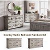 Jojoka Farmhouse 8 Drawer Dresser for Bedroom, 55” Rustic Wood Chest of Drawers - 4 of 4