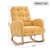 JUJABU High-Back Plush Accent Rocking Chair with Footrest, Rubber Wood Base, Upholstered Glider for Nursery or Living Room - 3 of 4