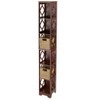 The Lakeside Collection Slim Decorative Shelving Unit or Set of 2 Baskets - Walnut Shelving Unit - 2 of 3