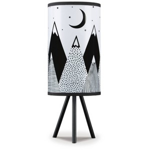 Signature Design by Ashley Manu Table Lamp Black/White: Tripod Base, Powder-Coated Finish, UL Listed - 1 of 3
