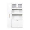 Yukimo 71"H Farmhouse Kitchen Pantry Cabinet - Multi-Tier Pull-Out Storage Shelves - 4 of 4