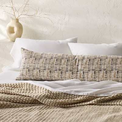 Lumbar Heavyweight Linen Blend Decorative Throw Pillow - Casaluna™