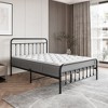 KTMBDW Metal Bed Frame, Twin/Full/Queen Size Bed Frame with Storage Space and Victorian Style Headboard, Duty Sturdy Mattress Foundation, Black - 3 of 4