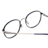 Ernest Hemingway H4850 Designer Acetate Eye Glasses Frame in Gloss Black Silver/Demo Lens 143mm Frame/58mm Lens Width - 4 of 4
