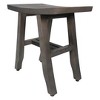 CoastalVogue® Satori® 18" Teak Wood Shower Bench in Antique Gray Finish - 4 of 4