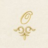 Linum Home Textiles 100% Turkish Cotton MONICA Gold Thread 2PC Embellished Washcloth Set - 3 of 3