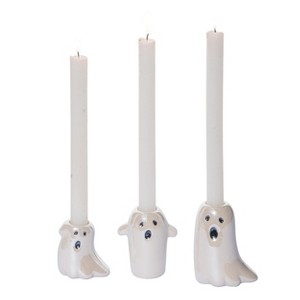 Transpac Tapered Candle Holder Set of 3 for Halloween Elegant Decor for Home or Party - 1 of 4