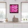 Neon Love Love Love Pink on Black by Hailey Carr Unframed Wall Canvas - iCanvas - 4 of 4