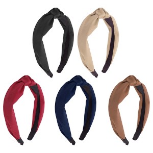 Unique Bargains Women's Non-Slip Knotted Headband 5 Pcs - 1 of 4