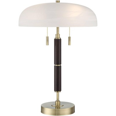 Possini Euro Design Hayven 23 1/2 High Small Mid Century Modern Desk Lamp  With Dual Usb Ports Black Warm Gold Metal Single Home Office Charging :  Target