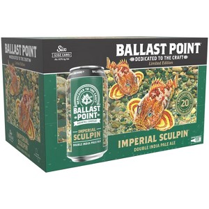 Ballast Point Imperial Sculpin Double IPA Beer - 6pk/12 fl oz Cans - 1 of 4